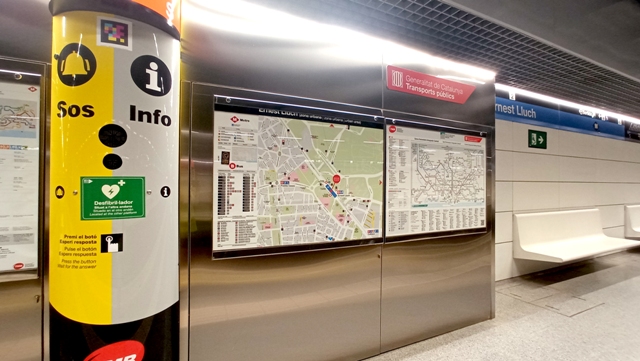 Andén estación metro Barcelona