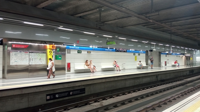 Andén metro Barcelona